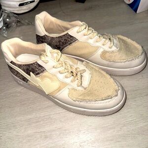 Stylish Beige and Brown Sneakers